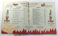 1960's Menu BRONZE BOOT Steak House & Lounge Piano Bar Grand Forks North Dakota