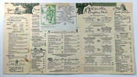 1940's Original Vintage Menu ROBIN HOOD'S BARN Restaurant Chicago Area Illinois