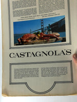 1980's Vintage Menu CASTAGNOLA'S Restaurant Fisherman's Wharf San Francisco CA