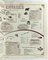 1980's Vintage Lunch Menu NICKY'S Greek Italian Restaurant Estes Park Colorado