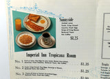 1970 Vtg Breakfast Menu IMPERIAL MOTEL TROPICANA ROOM Restaurant Sheboygan WI