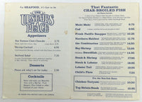 1980's Vintage Menu THE UPSTAIRS PLACE Restaurant Avalon Catalina Island CA