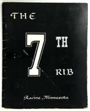 1970's Original Vintage Menu THE 7TH RIB Restaurant Racine Minnesota