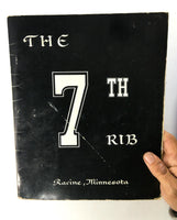 1970's Original Vintage Menu THE 7TH RIB Restaurant Racine Minnesota