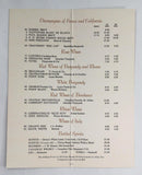 1960s Original Banquet Wine & Spirits Menu Century Plaza Hotel Century City Ca.