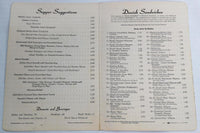 1967 Original Breakfast Brunch Menu Scandia Restaurant Sunset Blvd. Hollywood Ca