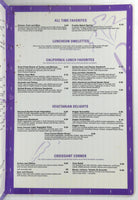 1991 Vintage Menu Bloomingdale's South Coast Plaza FORTY CARROTS Costa Mesa CA