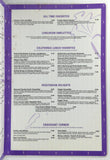 1991 Vintage Menu Bloomingdale's South Coast Plaza FORTY CARROTS Costa Mesa CA