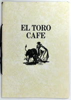 1978 Vintage Dinner Menu EL TORO CAFE Mexican Restaurant Huntington Beach CA