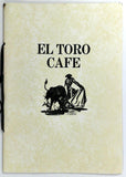 1978 Vintage Dinner Menu EL TORO CAFE Mexican Restaurant Huntington Beach CA