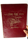 1987 Original Vintage Menu GLIDE'ER INN Restaurant Seal Beach CA Next To Airport