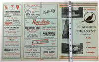 1941 Vintage DINNER Menu THE GOLDEN PHEASANT CAFE Restaurant Grand Junction CO
