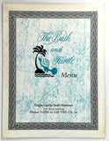Vintage Menu THE BATH & TURTLE Restaurant Virgin Gorda Yacht Harbor British V.I.