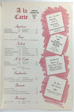 1960's Original GIANT Vintage Menu MICHAEL'S Restaurant Los Angeles California