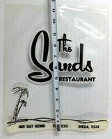 THE SANDS Restaurant Odessa Texas Menu CLEAR COVER B & W PHOTOSTAT PROOF Tiki