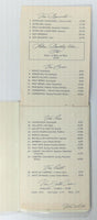 1977 Dessert & Wine List Menu RISTORANTE VILLA PORTOFINO Avalon Catalina CA