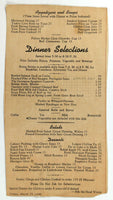 1946 Original Vintage Menu ORRINGTON HOTEL Evanston Illinois