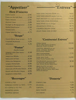 1984 Original Vintage Menu THE SARDI HOUSE Restaurant Marietta Pennsylvania