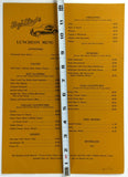 1976 Original Vintage Luncheon Menu BENTLEY'S Restaurant Pennsylvania
