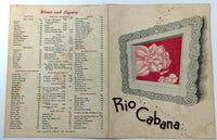 1940's Original WWII War Era Ration Menu RIO CABANA Restaurant ? New York ?