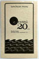 1970's Original Laminated Menu OCEANS 20 Long Branch New Jersey - On The Ocean