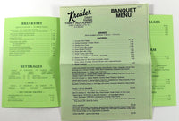1989 Original Menu KREIDER FARMS CREAMERY & GRILL Manheim Pennsylvania
