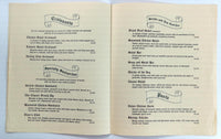 1980's The Vicar's Table Restaurant Original Vintage Menu Wichita Falls Texas