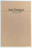 1990's THE FAIRFAX Restaurant The Richmond Hotel Oaklahoma City Original Menu