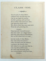 Rare 1885 CLASS DAY Swarthmore College Program Dedication Class Tree Stone Spade