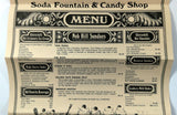 1980s Vintage Menu GHIRARDELLI CHOCOLATE MANUFACTORY Candy Soda San Francisco CA