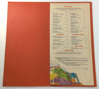 1982 HUNGRY TIGER Restaurant Original Vintage Laminated Menu Steak & Seafood