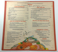 1982 HUNGRY TIGER Restaurant Original Vintage Laminated Menu Steak & Seafood