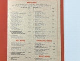 1982 HUNGRY TIGER Restaurant Original Vintage Laminated Menu Steak & Seafood