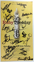 2008 Signed Large Menu RUBY TUESDAY Restaurant Bartow Florida