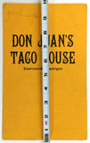 1970's Vintage Menu DON JUAN'S TACO HOUSE Mexican Restaurant Seal Beach CA