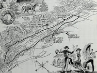 1960's LIVING CHRISTMAS TREE FARM San Dimas Canyon Park Boys Republic Ford Map