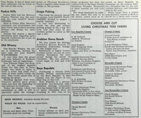 1960's LIVING CHRISTMAS TREE FARM San Dimas Canyon Park Boys Republic Ford Map