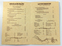 1980's Original Menu HOTEL PLANTER Restaurant La Conner Washington