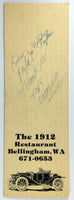 1980's Signed Menu THE 1912 RESTAURANT Bellingham Washington Natalia Rezka