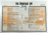Original Vintage Menu THE STOCKYARD INN Restaurant Mackay Australia