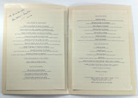1986 Signed Menu MALLORY COURT Restaurant Hotel Spa Warwickshire United Kingdom