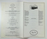 1986 Menu TIDDY DOLS Restaurant Mayfair London