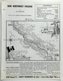 1960's Canada Alaska BC FERRIES QUEEN OF PRINCE RUPERT Kelsey Bay Ford Map