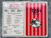 1980's TIFFY'S Family Restaurant & Ice Cream Parlor Menu Anaheim CA Disneyland