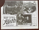1919 Herald BERT LYTELL in FAITH Rare Silent Film Movie Theatre