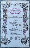 1977 KAPOK TREE INNS Restaurant Wine List Menu Card