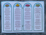 THE GREENERY Vintage Restaurant Menu Laminated Cover