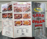 1979 Large Laminated Tri-Fold Menu PERKINS CAKE & STEAK HOUSE Restaurant