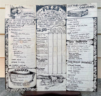 70s 80s Original Menu NEXT DOOR PUB & PIZZERIA Restaurant Lake Geneva Wisconsin