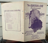 1926 Menu GINTER CO'S RESTAURANTS Boston Massachusetts CZUFIN ART DECO Cover